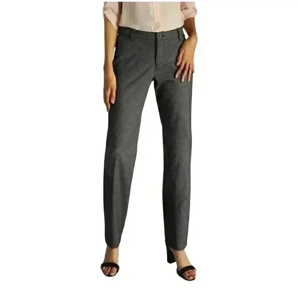 Lee Relaxed Fit Women's Distressed Gray Cotton/Poly/Spandex Pants